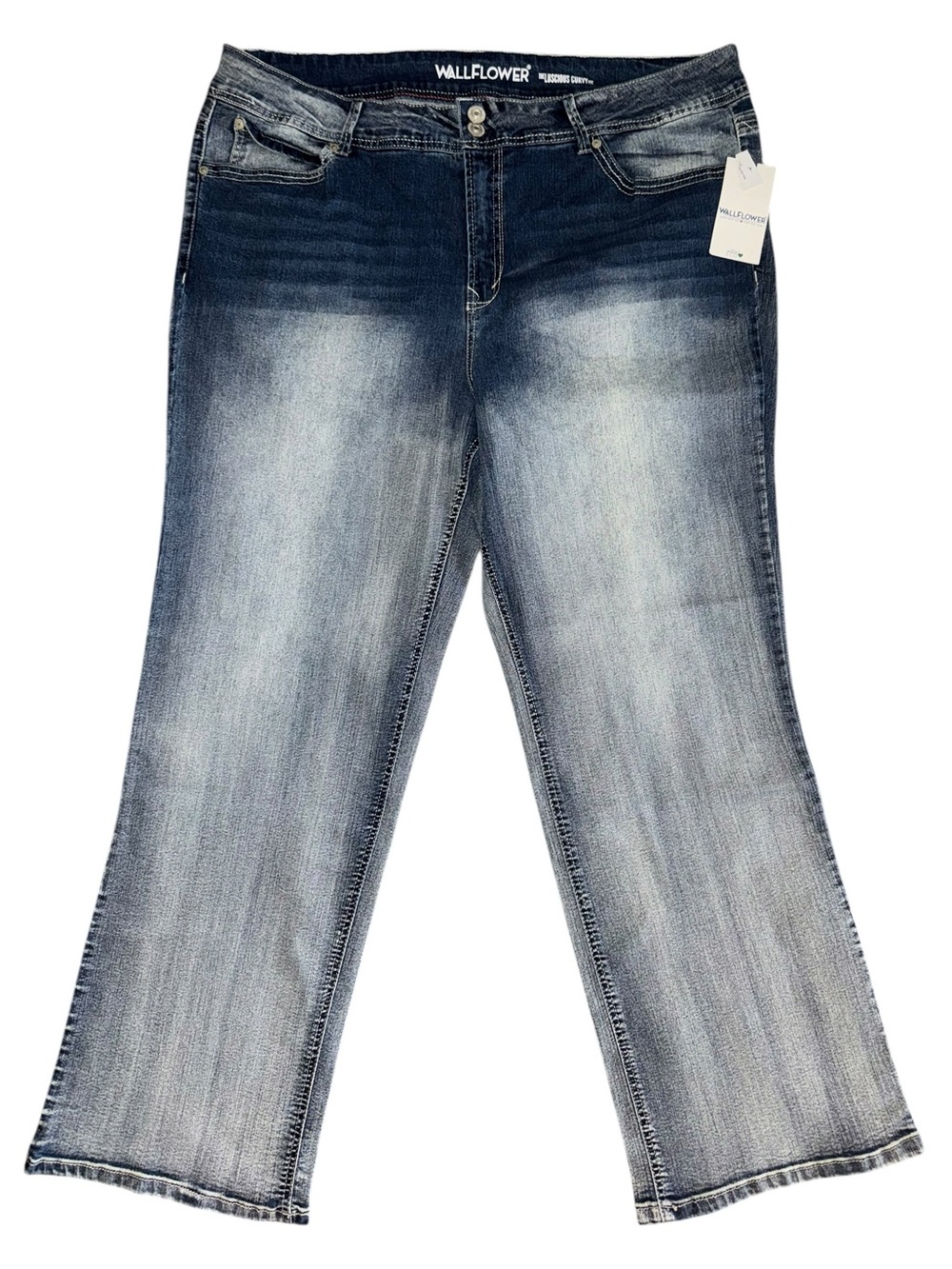 NWT WallFlower Luscious Curvy Fit Bootcut Jeans Women’s 22 Long Insta Stretch